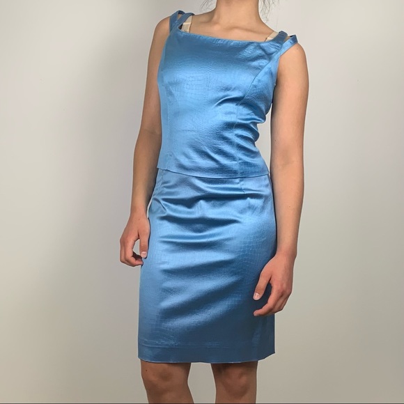 Vintage Alberto Makali Blue Reptilian 3-Piece Suit Set - Picture 3 of 16